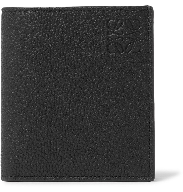 Photo: LOEWE - Logo-Debossed Full-Grain Leather Billfold Wallet - Black