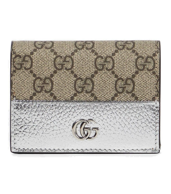 Photo: Gucci GG Marmont leather and canvas card case