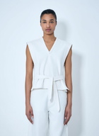 Lemaire Sleeveless V-Neck Top with Belted Waist