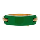 Bottega Veneta Gold and Green Antique Bracelet