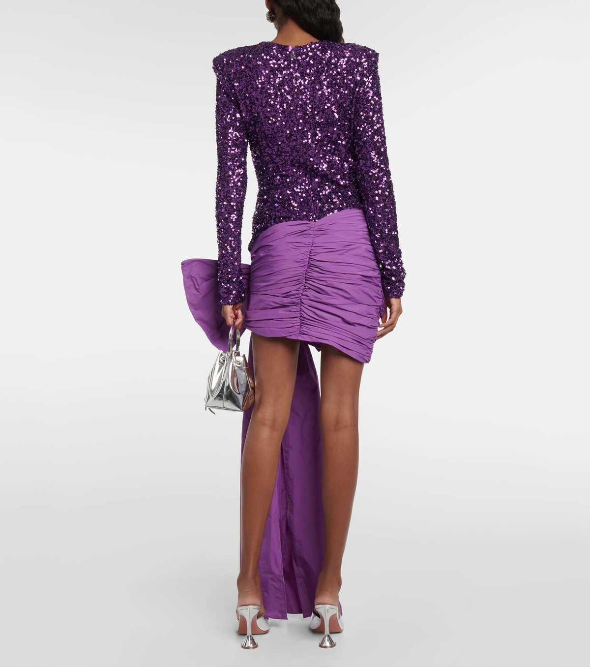 Rotate Birger Christensen Bow-detail sequined minidress
