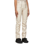 GmbH Beige Vinyl Frey Trousers