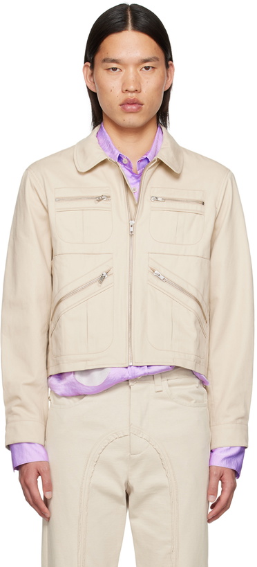 Photo: Edward Cuming Beige Spread Collar Jacket