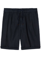 Brunello Cucinelli Bermuda Linen Shorts Navy