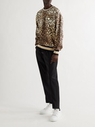 DOLCE & GABBANA - Logo-Appliquéd Leopard-Print Cotton-Jersey Sweatshirt - Brown