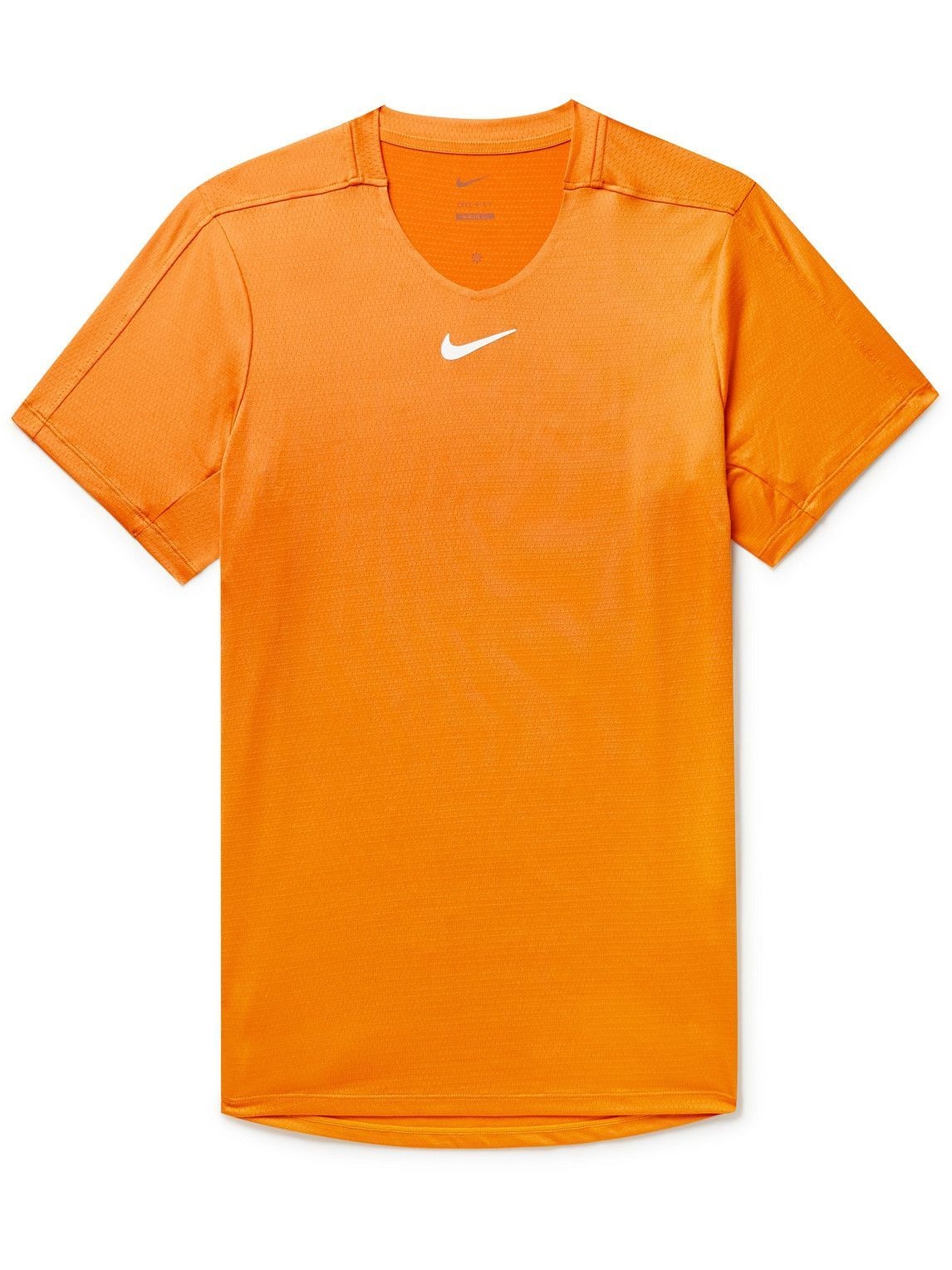 Nike Court Advantage Slim-Fit Recycled Tennis T- Shirt - Orange Nike Tennis