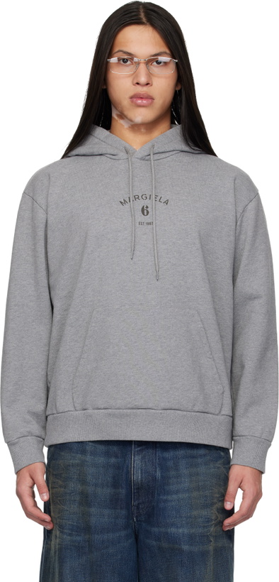 Photo: MM6 Maison Margiela Gray Logo Hoodie