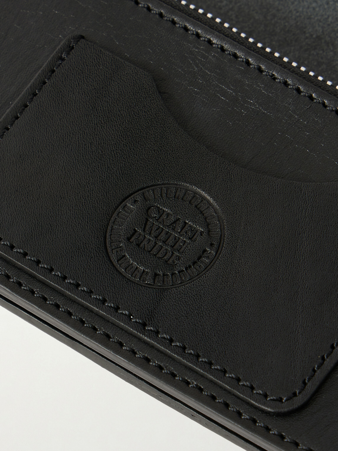 Neighborhood - Logo-Embossed Leather Billfold Wallet