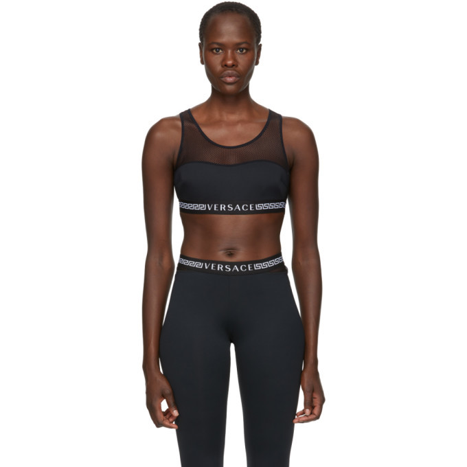 Photo: Versace Underwear Black Greek Key Sports Bra