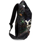 Y-3 Black and Multicolor Logo Backpack