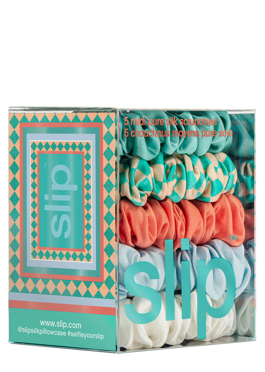 Slip Pure Silk Midi Scrunchies - Seashell