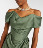 Vivienne Westwood Nova Cocotte draped satin bustier gown