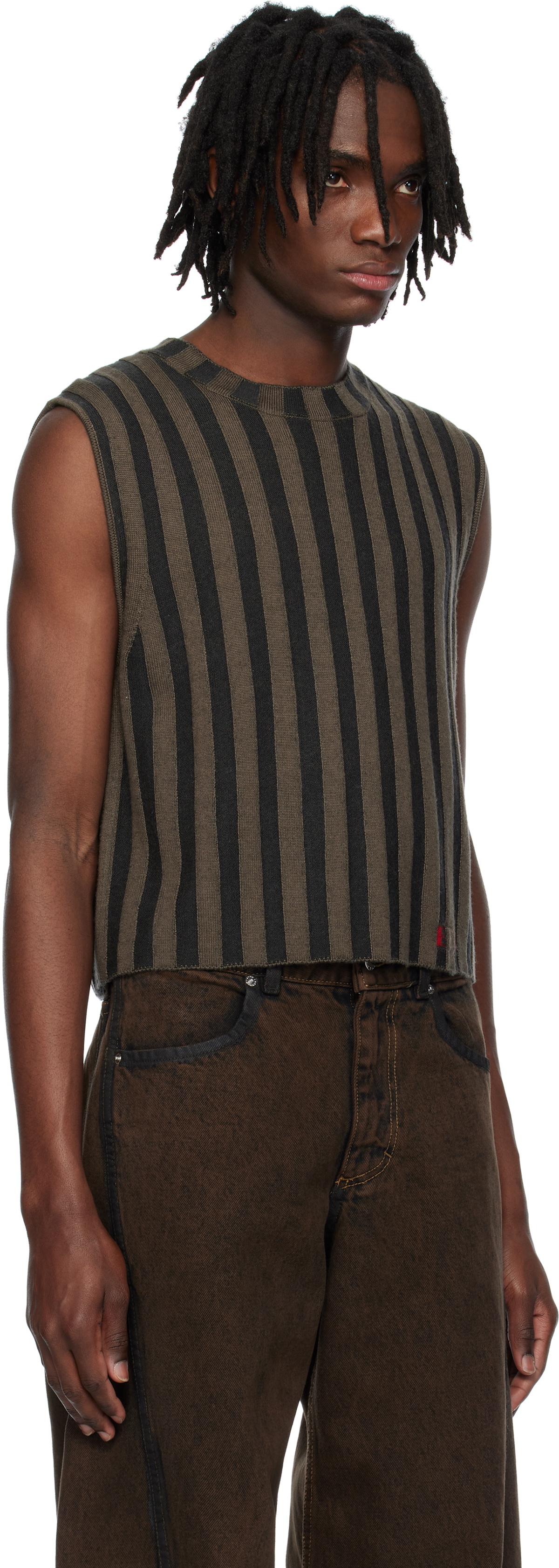 Eckhaus Latta Brown & Gray Keyboard Vest