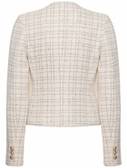 ELIE SAAB - Collarless Tweed Crop Jacket