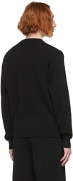 AURALEE Black Rib Knit Twist Sweater