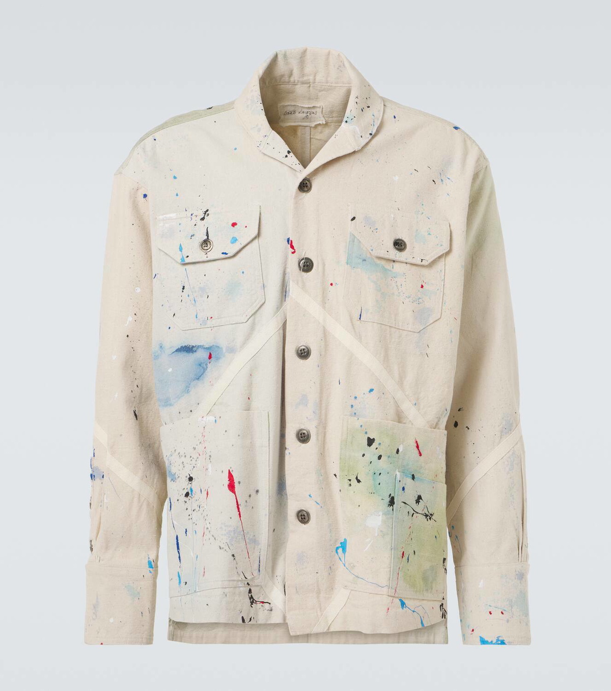 Greg Lauren Painter printed cotton jacket
