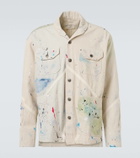 Greg Lauren Painter printed cotton jacket