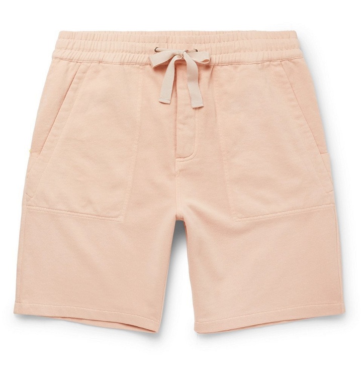 Photo: Folk - Sigma Wide-Leg Loopback Cotton-Jersey Drawstring Shorts - Men - Pink