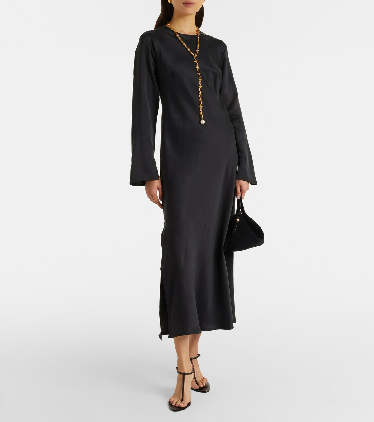 Asceno Salina silk charmeuse maxi dress
