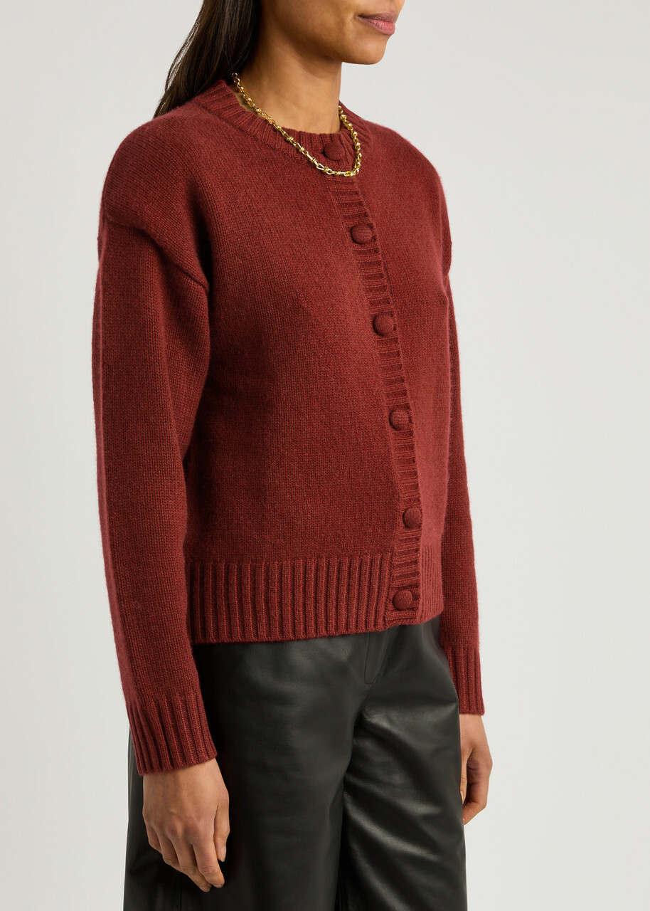 Aexae Cashmere Cardigan Dark Red