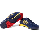 adidas Consortium - SL 80 Spezial Faux Suede and Leather and Mesh Sneakers - Blue