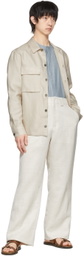 Ermenegildo Zegna Couture Off-White Wool Trousers