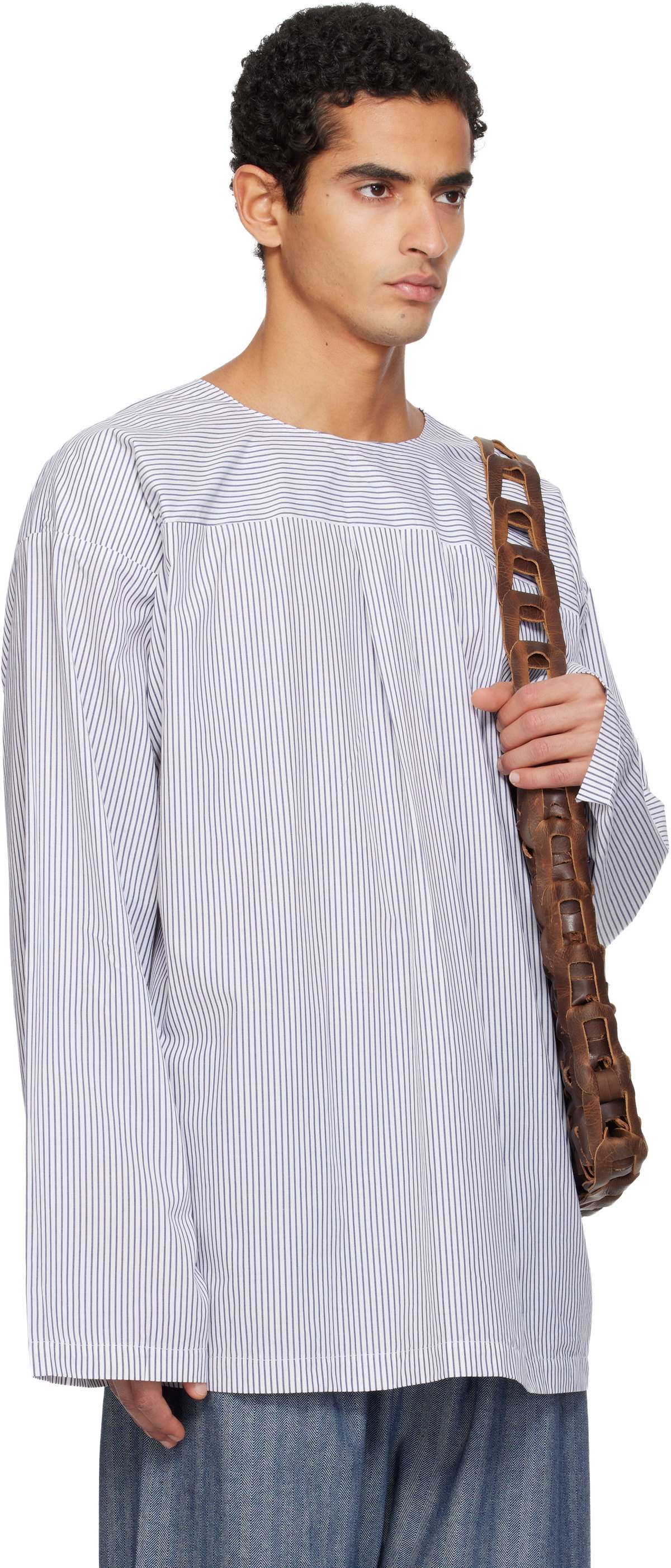 SC103 White & Navy Radar Shirt