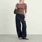 Fruity Booty Women's Second Skins 3/4 Length Top in Brown
