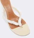 Staud Freja embellished leather thong sandals