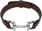Ferragamo Brown Horsebit Bracelet