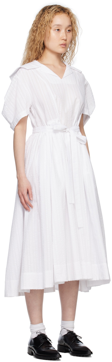 MINJUKIM White Butterfly Midi Dress