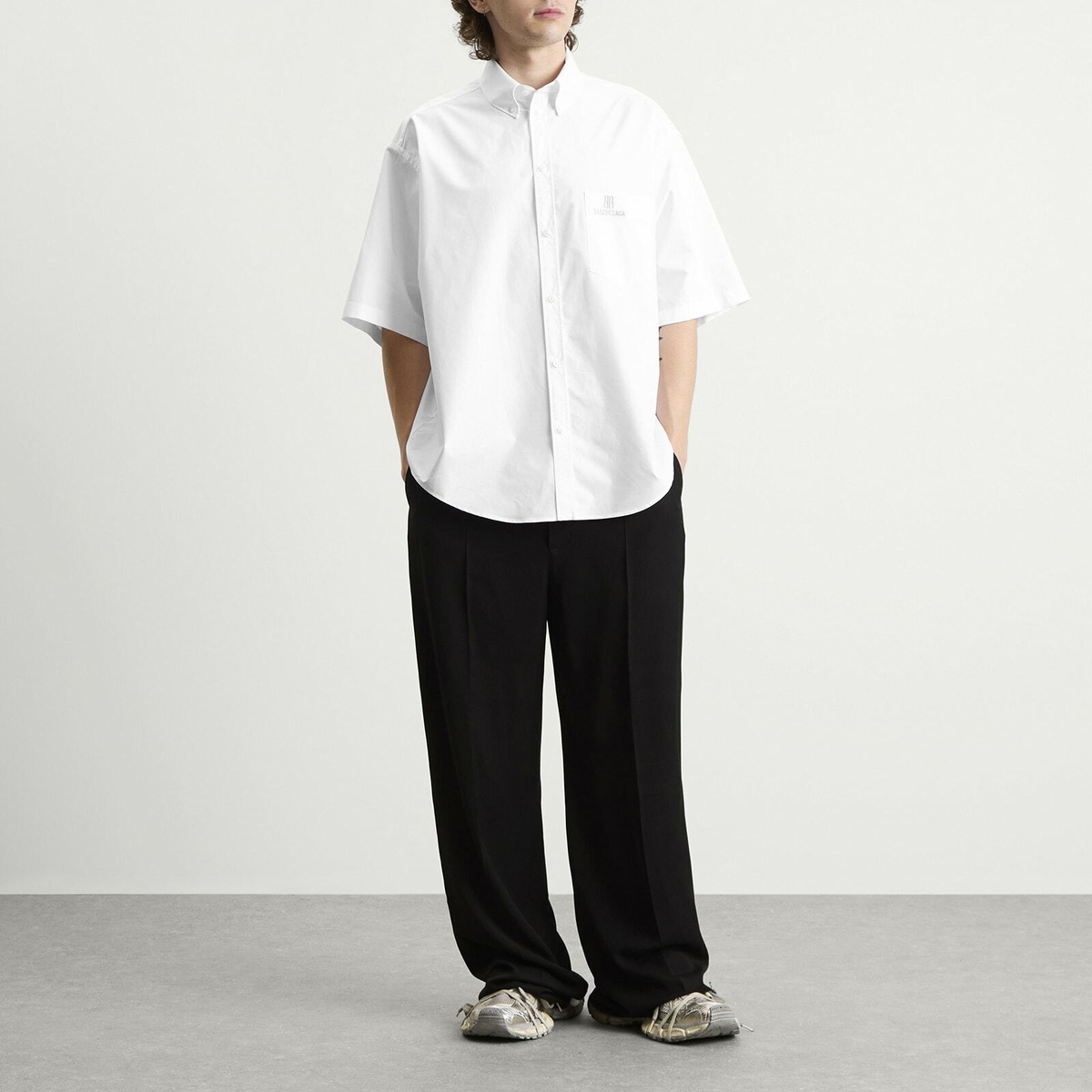 Balenciaga Men's Fit Shirt in White