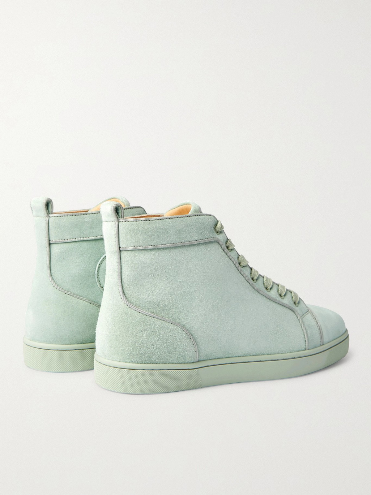 CHRISTIAN LOUBOUTIN Louis Orlato Grosgrain-Trimmed Suede High-Top Sneakers  for Men