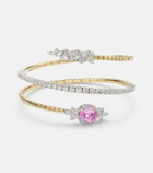Yeprem Reign Supreme 18kt gold bangle with sapphire and diamonds