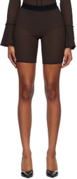 Yuzefi Brown Underlay Shorts