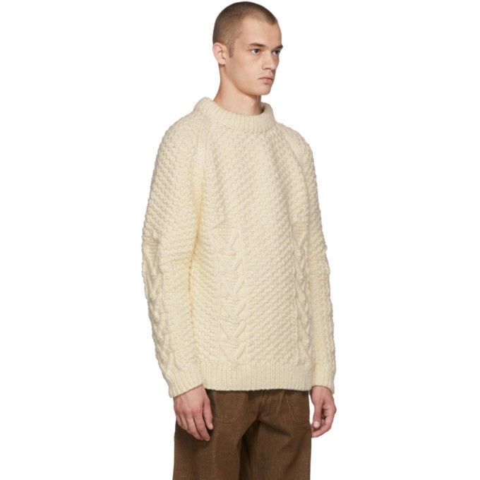 Loewe Off-White Cable Knit Sweater