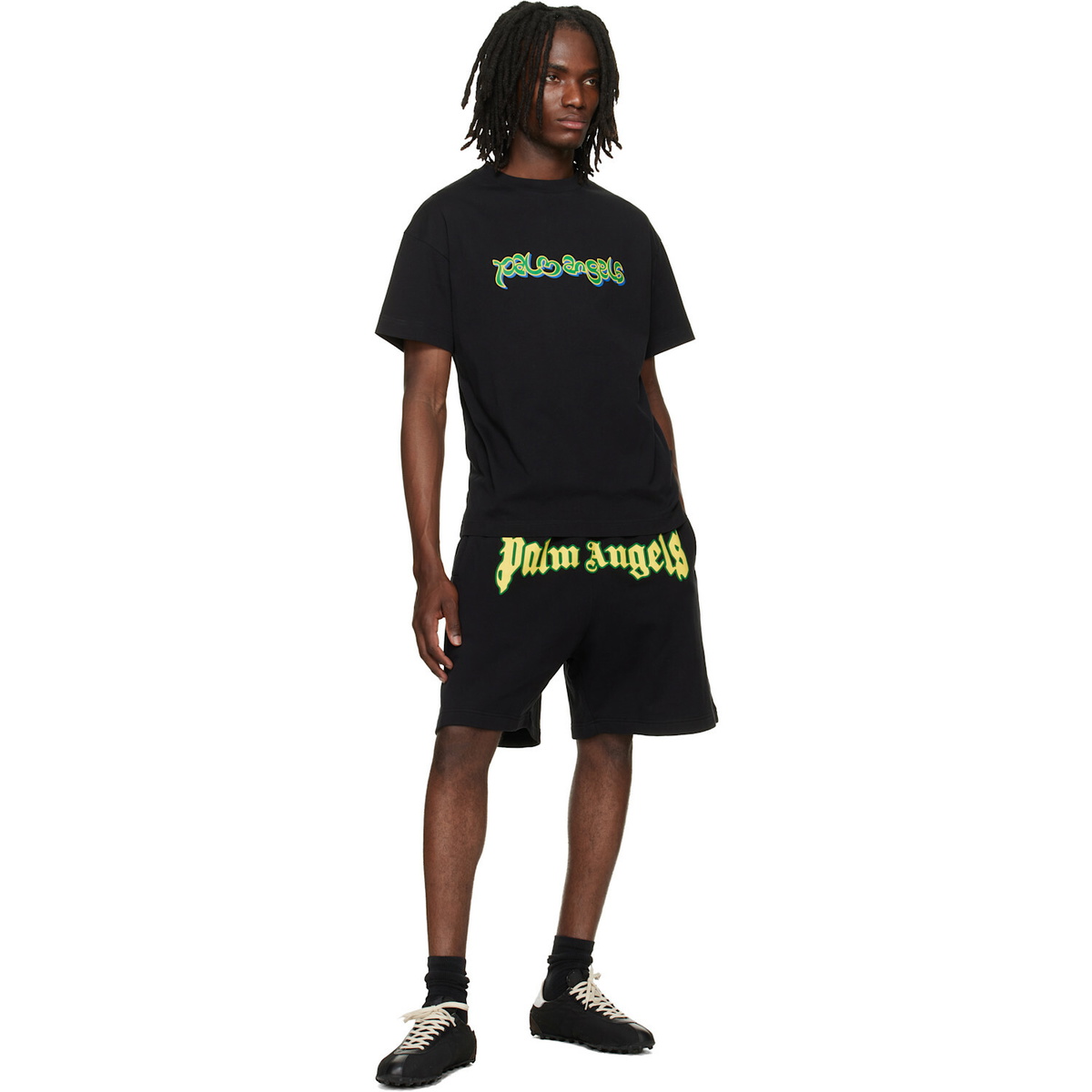 Palm Angels Black Thai Logo T-shirt
