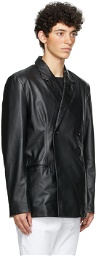 Rhude Black Leather Blazer