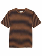 Folk - Striped Cotton-Jersey T-Shirt - Brown