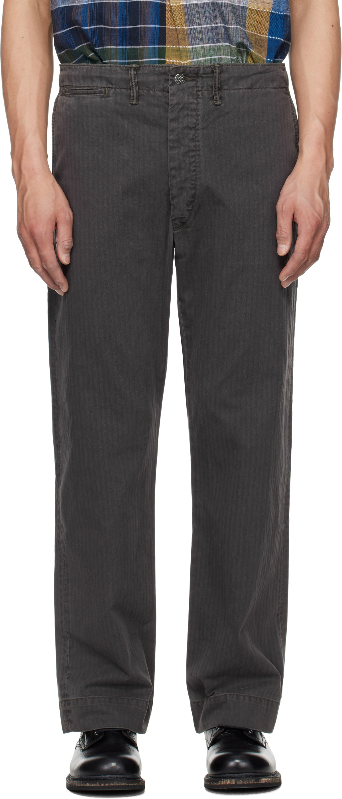 RRL Black Herringbone Twill Field Trousers RRL