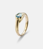 Stone and Strand Morrison 14kt gold ring with blue topaz