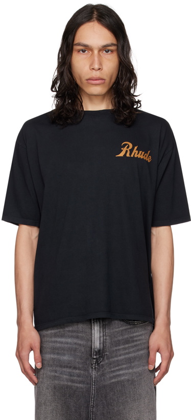 Photo: Rhude Black 'Sales And Service' T-Shirt