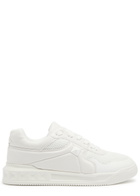Valentino One Stud Quilted Leather Sneakers White And Black