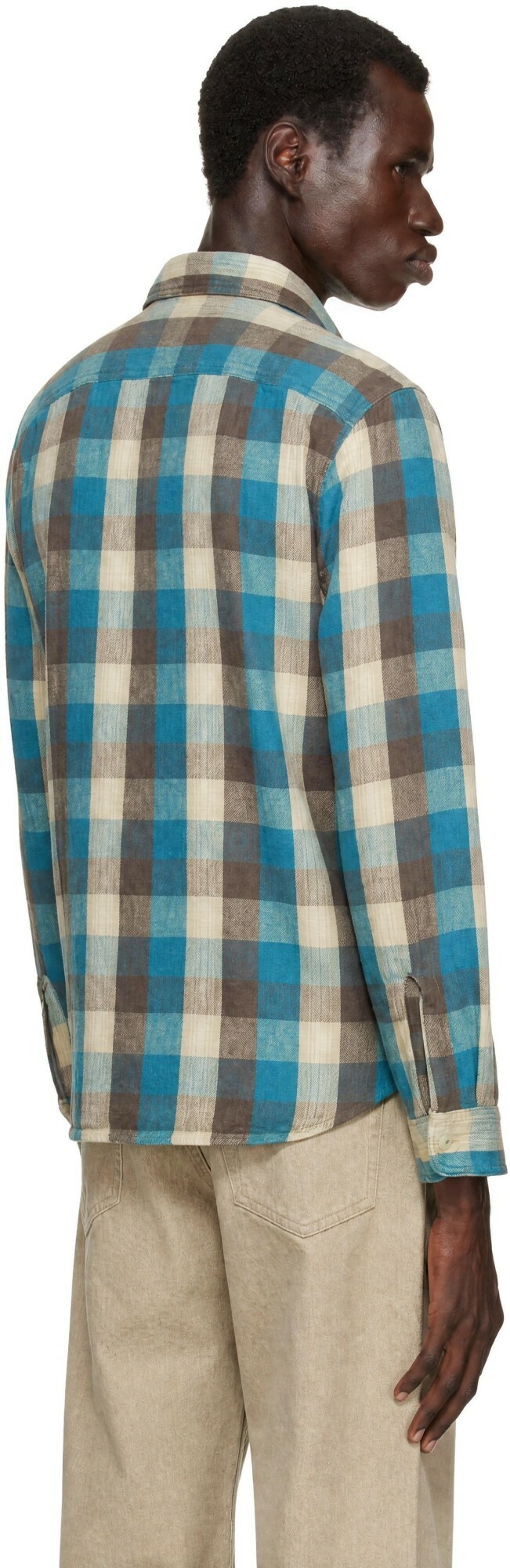 RRL Blue & White Check Shirt