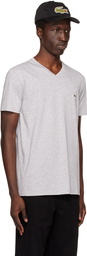 Lacoste Gray V-Neck T-Shirt