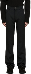 Courrèges Black Twill Bootcut Trousers