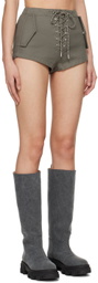 Dion Lee Khaki Hiking Parachute Shorts