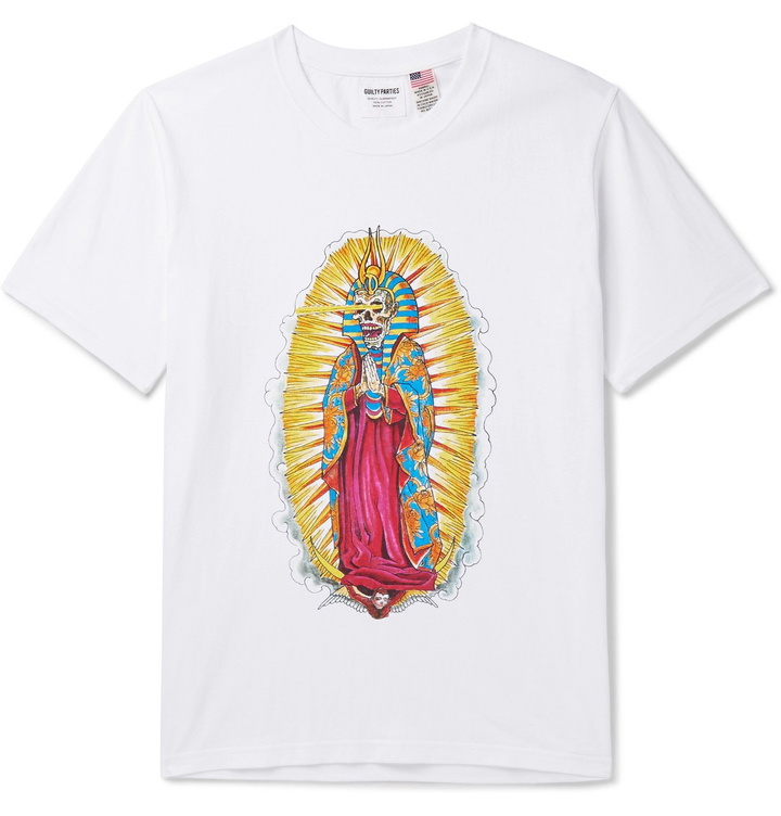 Photo: Wacko Maria - Tim Lehi Printed Cotton-Jersey T-Shirt - White