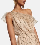 Gucci - One-shoulder dotted tulle minidress
