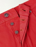 Versace - Straight-Leg Logo-Appliquéd Jeans - Red